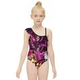 thumbnail image 3 of Invader Zim Dib Gir One-Piece Swimsuit for Girls Adjustable One Shoulder Ruffled Swimwear Summer Beach Kids Bathing Suits Sizes 6-12Y, 3 of 7