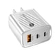 thumbnail image 1 of Cargador Rápido Usb C De 20 W Con Doble Puerto Pd + Cargador De Pared, 1 of 2