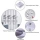 thumbnail image 4 of Cortina de ducha Cortina de baño 3D impermeable con 12 anillos de gancho 100% poliéster (Pebble&Grey, 180 * 180cm), 4 of 5
