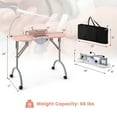 thumbnail image 3 of Costway Folding & Portable Manicure Table with Dust Collector LED Lamp Carry Bag Pink Pink, 3 of 10