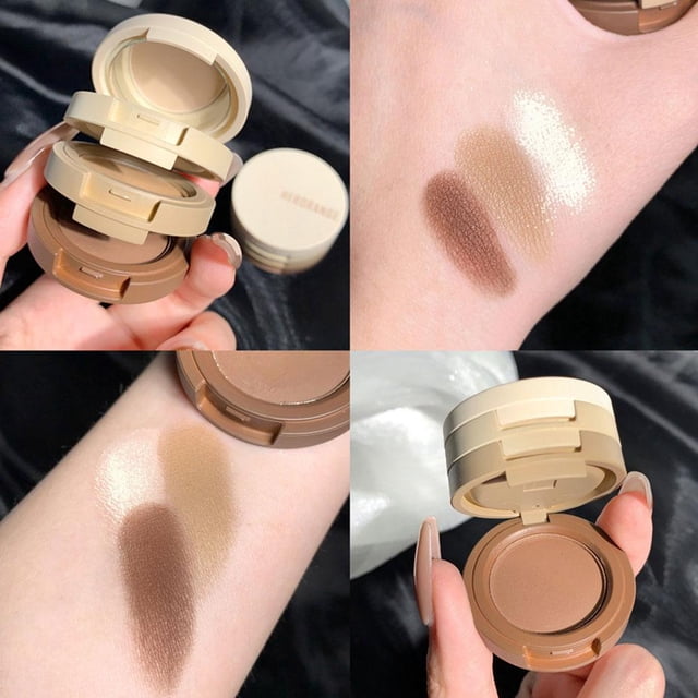 HERORANGE 3 In 1 Highly Pigmented Eyeshadow Palette Smooth Matte Eye Shadow & Shimmer