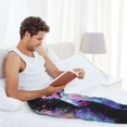 thumbnail image 5 of Susaid Rainbow Spotted White Horse Print Mens Pajama Pants Set Sleep & Lounge Pants, PJ Bottoms with Pockets and Button Fly-Large, 5 of 6