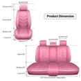 thumbnail image 2 of OTOEZ Universal Pink Car Seat Cover PU Leather 5-Seat Full Set Waterproof Front & Rear Cushion Protector Fit Most Honda Toyota Chevy Ford Nissan SUV, 2 of 11