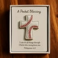 thumbnail image 6 of Leutsin A Pocket Blessing - Baseball Football Softball Cross Edition,Handmade Pocket-Sized Cross Gift for Christian Athletes,Inspirational Token for Teams & Youth Group Encouragement Decor,5.6", 6 of 7