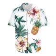 thumbnail image 5 of AHTJRT Men's Summer Beach Shirt Pineapple Geometry Casual Beach Outings Multicolor S, 5 of 5