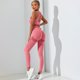 thumbnail image 1 of Conjunto de yoga para gimnasio de color sólido sin costuras, mallas deportivas suaves, chaleco deportivo y leggings de yoga, chándal para mujer, traje de gimnasio para entrenamiento completo, 1 of 5
