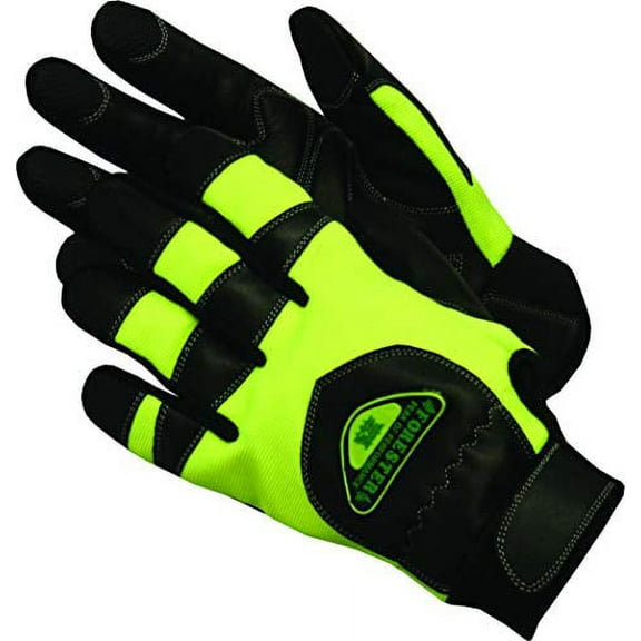 FORESTER Safety Green Chainsaw Safety Glove (Medium)