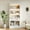 2 Glass Doors+White, variant on Euroco 83.4"Tall Bookshelf with 3 pieces LED Lighting, Modern Bookcase with 2 Glass Doors and 1 Drawer,Storage Bookcase with Open Shelves for Living Room,Home Office,Black