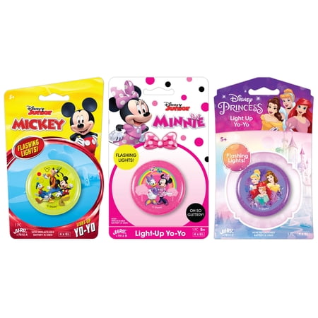 Disney Light up YoYo Disney Mickey Mouse, Minnie & Princess Kid Toys (3 Units Assorted) W-ABC-7812-3