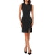 thumbnail image 1 of Vestidos midi sin mangas para mujer Inspire Chic con cremallera en el cuello y abertura, talla XS, color negro, 1 of 6