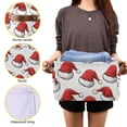 thumbnail image 3 of Yayeee Canvas Storage Basket with Handles for Shelves Fabric Bins Closet Organizer, Red Santa Hats Pattern, 3 of 8