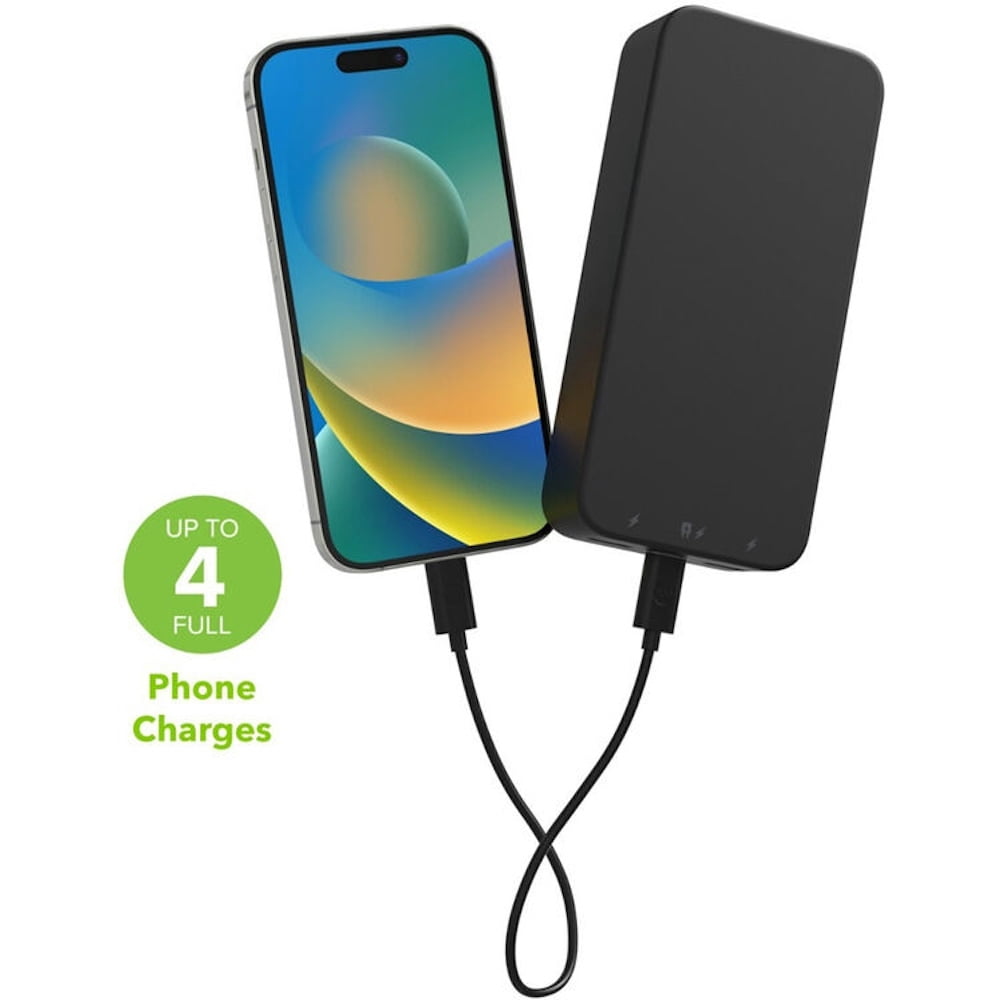 Restored mophie Powerstation 2023 with PD Power Bank - 10 000 mAh Large Internal Battery (2) USB-A Port and (1) 20W USB-C PD Fast Charging Input/Output Port Travel-Friendly (Refurbished)