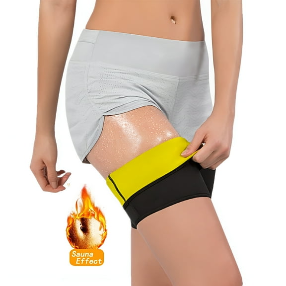 XIRQI Thigh Trimmer for Women & Men Self-heating Thigh Bands Sweat Bands for Weight Loss Sweat Belt & Body Wraps for Weight Loss