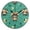 Black, variant on 9.84in Raccoon Repeat Pattern PVC Canvas Wall and Table Clock with Canvas Texture, Black or Gold Hands