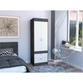 thumbnail image 2 of TUHOME Lisboa Armoire- Ash / White Engineered Wood - For Bedroom, 2 of 7