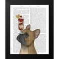 thumbnail image 2 of Fab Funky 12x14 Black Modern Framed Museum Art Print Titled - French Bulldog Ice Cream, 2 of 5