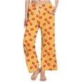 thumbnail image 4 of Womens Valentines Pajama Pants Soft Sleepwear Drawstring Wide Leg Lounge Bottoms Valentine's Love Printed Casual Pants, 4 of 6
