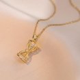 thumbnail image 6 of NICKSUN Zircon necklace micro inlaid zircon hourglass necklace pendant necklace clavicle chain daily wear, 6 of 9