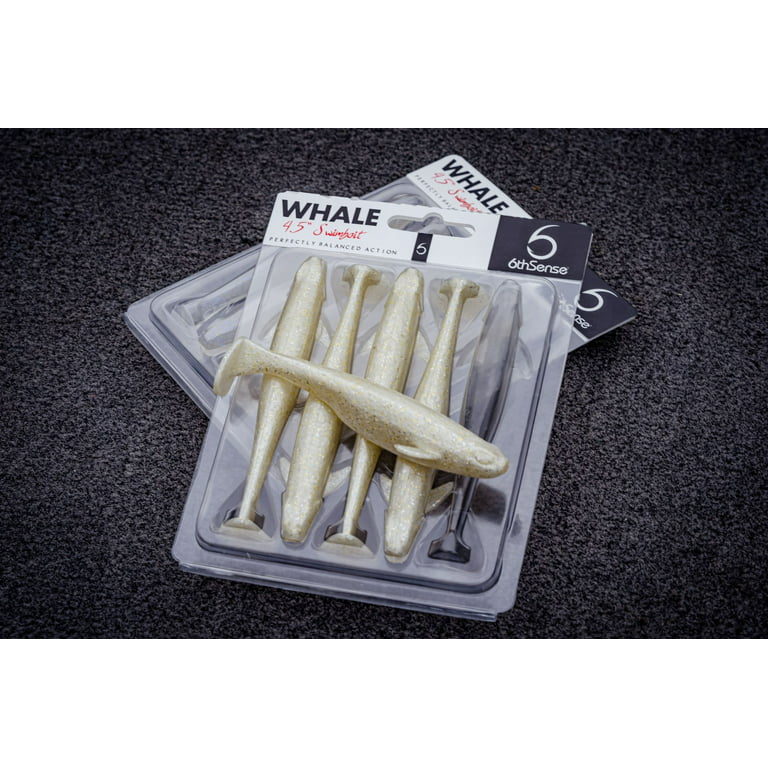 6th Sense Fishing - Soft Plastics - Whale Swimbait - Pearl White