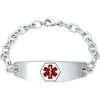 Personalized Family JewelryáWomen's Medical ID Bracelet in Stainless Steel or Sterling Silver