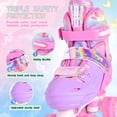thumbnail image 3 of Patines deportivos 2PM para niñas con ruedas iluminadas, diseño de mariposa rosa, 3 of 8