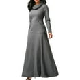 thumbnail image 2 of Qarigey Vestido largo Mujer Color sólido Noche Traje de fiesta de noche Vestidos Gris XL, 2 of 7