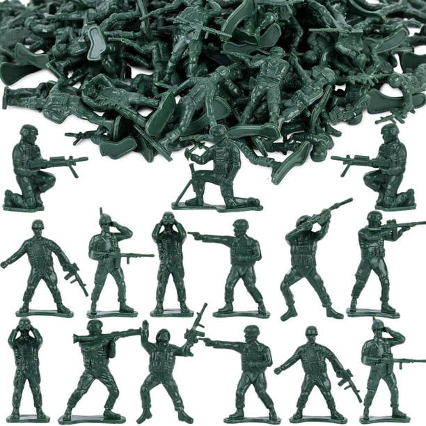Figuras de plástico MCPINKY de Toy Soldiers para hombre, 100 unidades, de color verde