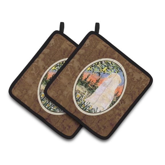 Carolines Treasures SS8820PTHD Golden Retriever Pair of Pot Holders, 7.5HX7.5W, multicolor