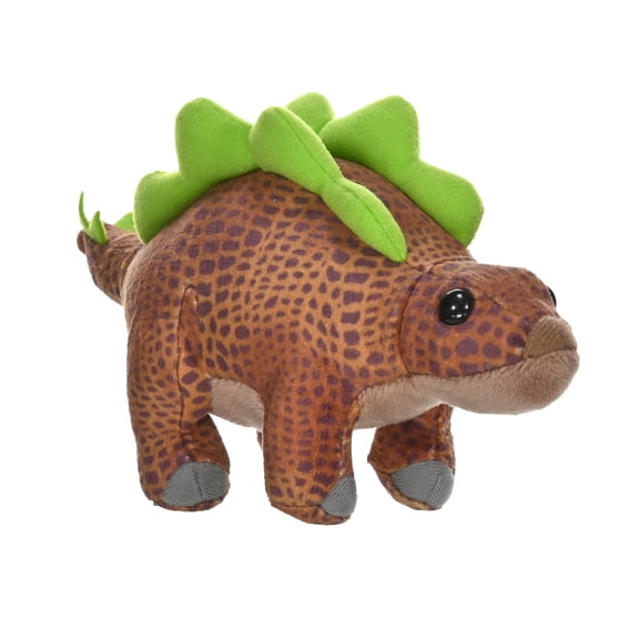Wild Republic Pocketkins Eco Stegosaurus, Stuffed Animal, 5 Inches, Plush Toy, Made from Recycled Materials, Eco Friendly