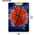 thumbnail image 2 of FMSHPON Basketball Clipboard Hardboard Wood Nursing Clip Board and Pull for Standard A4 Letter 13x9 inches, 2 of 7