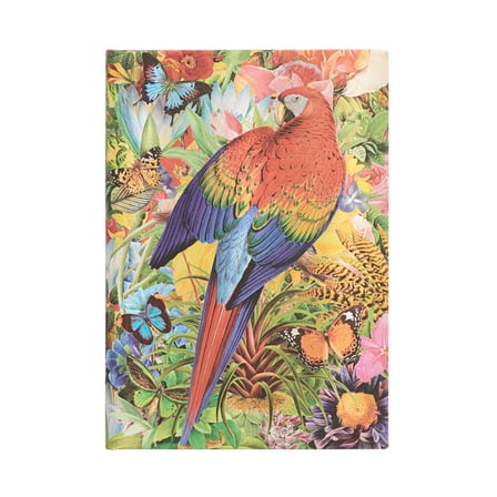 Paperblanks | Tropical Garden | Nature Montages | Hardcover | Midi | Lined | Elastic Band Closure | 144 Pg | 120 GSM (Diary)