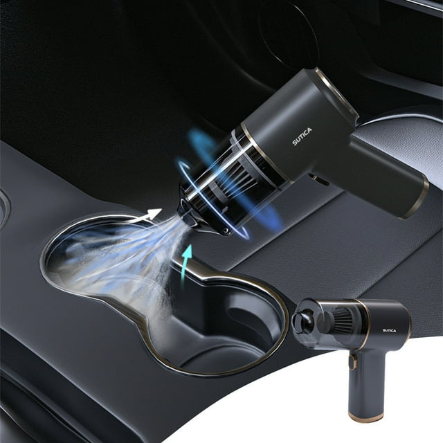 Fiudx Aspiradora de Mano, Potencia de Succión de 9000 Pa, Carga Usb, Limpieza En Seco y Húmedo, Diseño Portátil para Autos y Autocaravanas, Autonomía de Más de 40 Minutos, Tamaño Compacto (18 X 15,8