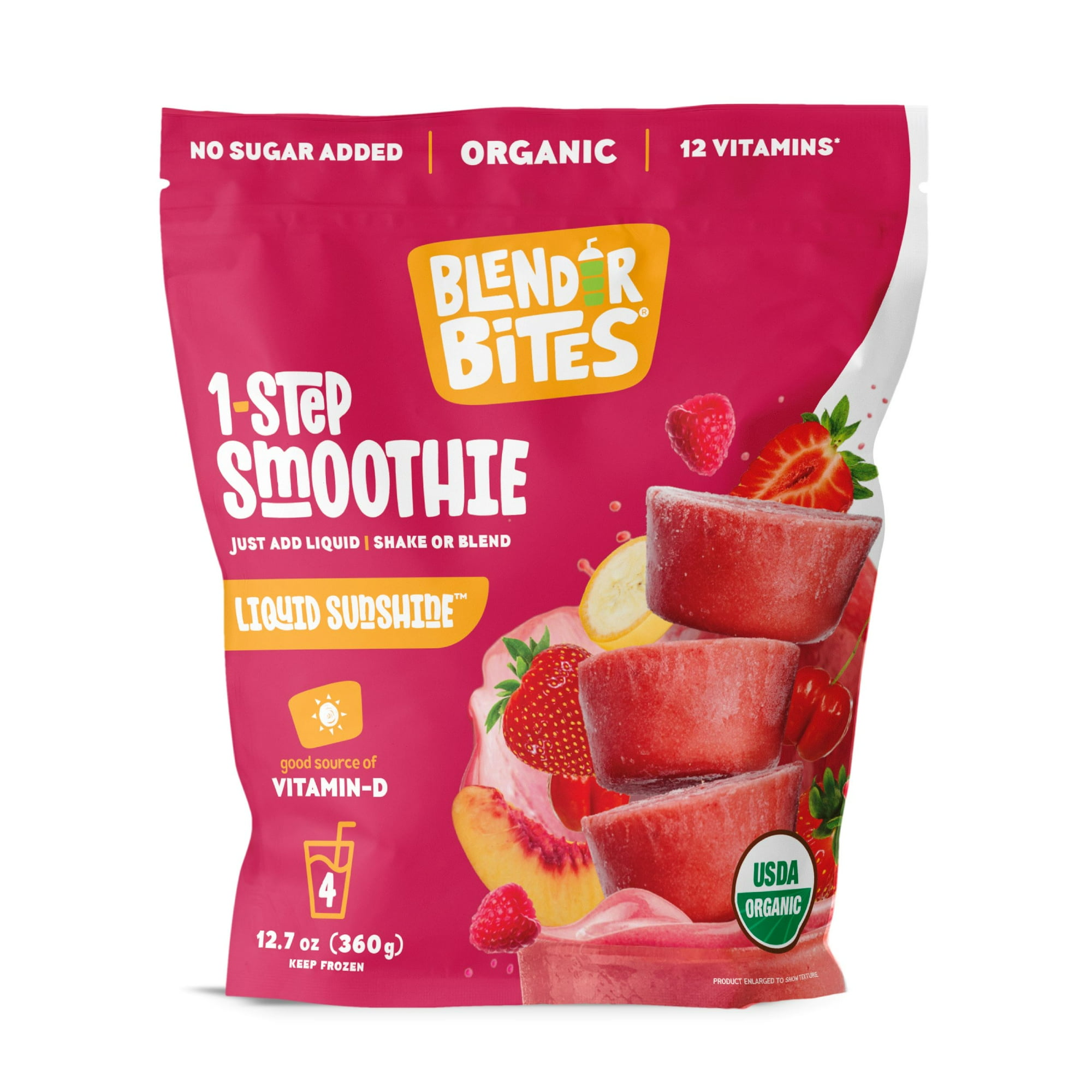 Blender Bites 1-Step Frozen Liquid Sunshine Smoothie Drink, Organic 12.7 oz