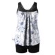 thumbnail image 5 of Traje de Baño de Mujer con Pantalones Cortos de Cintura Alta Impreso Conjunto de Dos Piezas con Sujetador Acolchado Extraíble para la Playa Y la Piscina, Traje de Baño Torso Largo con Control Del Vie, 5 of 5