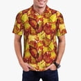 thumbnail image 2 of Salouo Autumn Mosaic Maple Leaves for Men's Short Sleeve Polo Shirts,Polo Shirts for Men Performance Short Sleeve Golf Shirt Athletic Casual Collared T-Shirt-3X-Large, 2 of 8