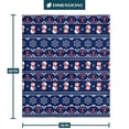 thumbnail image 4 of Manta Pavilia con diseño de muñeco de nieve navideño, 127 x 152 cm, azul, suave y cálido, 4 of 9