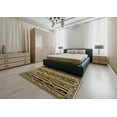 thumbnail image 4 of Ahgly Company Indoor Square Mid-Century Modern Bakers Brown Oriental Area Rugs, 7' Square, 4 of 6