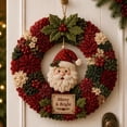 thumbnail image 3 of Clearance! 3D Fabric Poke Wreath DIY Kit, 14" Christmas Wreath DIY Kit for Adults, Beginner-Friendly Holiday Wreath Making Kit & Door Decor (Santa), 3 of 6