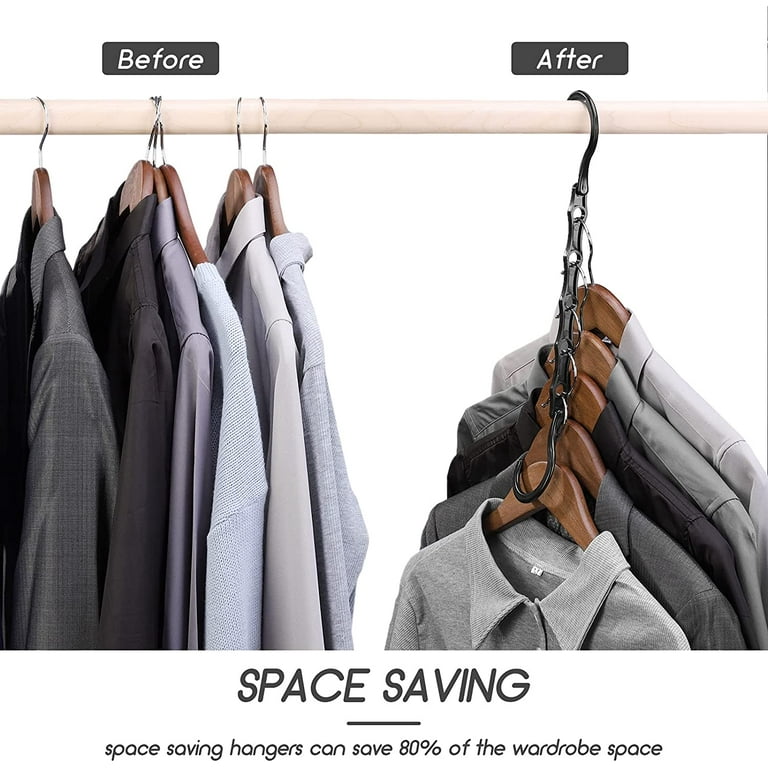 Space Saving Hangers, 10PCS Magic Hangers, 5 Holes Sturdy Plastic Clothes  Closet Organizers and Storage, Space Saver Organization, College Dorm Room