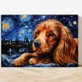 thumbnail image 4 of Brittany Dog Canvas Van Gogh Starry Night Wall Art Gifts Canvas Wall Art Frame Music Artist Customized Canvas Framed Photo Art Work For The Bedroom(Gifts For Dog Lover ), 4 of 6