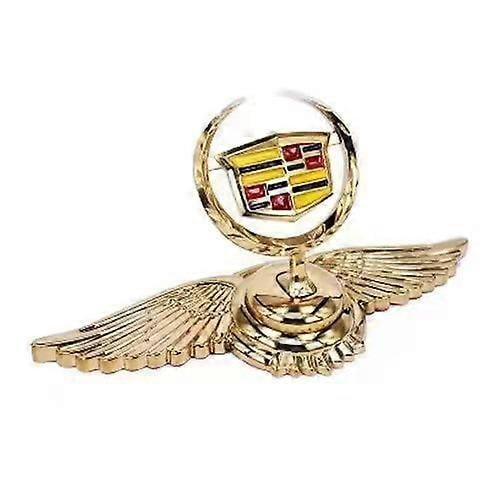 3d logo car logo front hood trim hood chrome eagle badge compatible cadillac gold wings