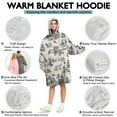 thumbnail image 5 of Wearable Oversized Blanket,Beige Christmas Winter Scene Pattern Wearable Blanket Hoodie for Adults,Cozy Hooded Blankets with Super Pockets,Super Warm Fuzzy Pullover for Women & Men, 5 of 6
