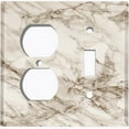 thumbnail image 4 of Metal Light Switch Plate Outlet Cover (Image of Marble White Gray MAR072), 4 of 13