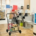 thumbnail image 3 of Patiojoy Chariot de Courses Pliant Chariot Utilitaire Panier d'Épicerie avec Roues Noir, 3 of 8