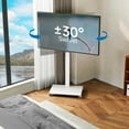 thumbnail image 3 of FITUEYES Rolling TV Stand with Stepless Lift for 32-75 Inch TVs, Height Adjustable and Swivel and Tilt, Hold up to 88 lbs,White, 3 of 8