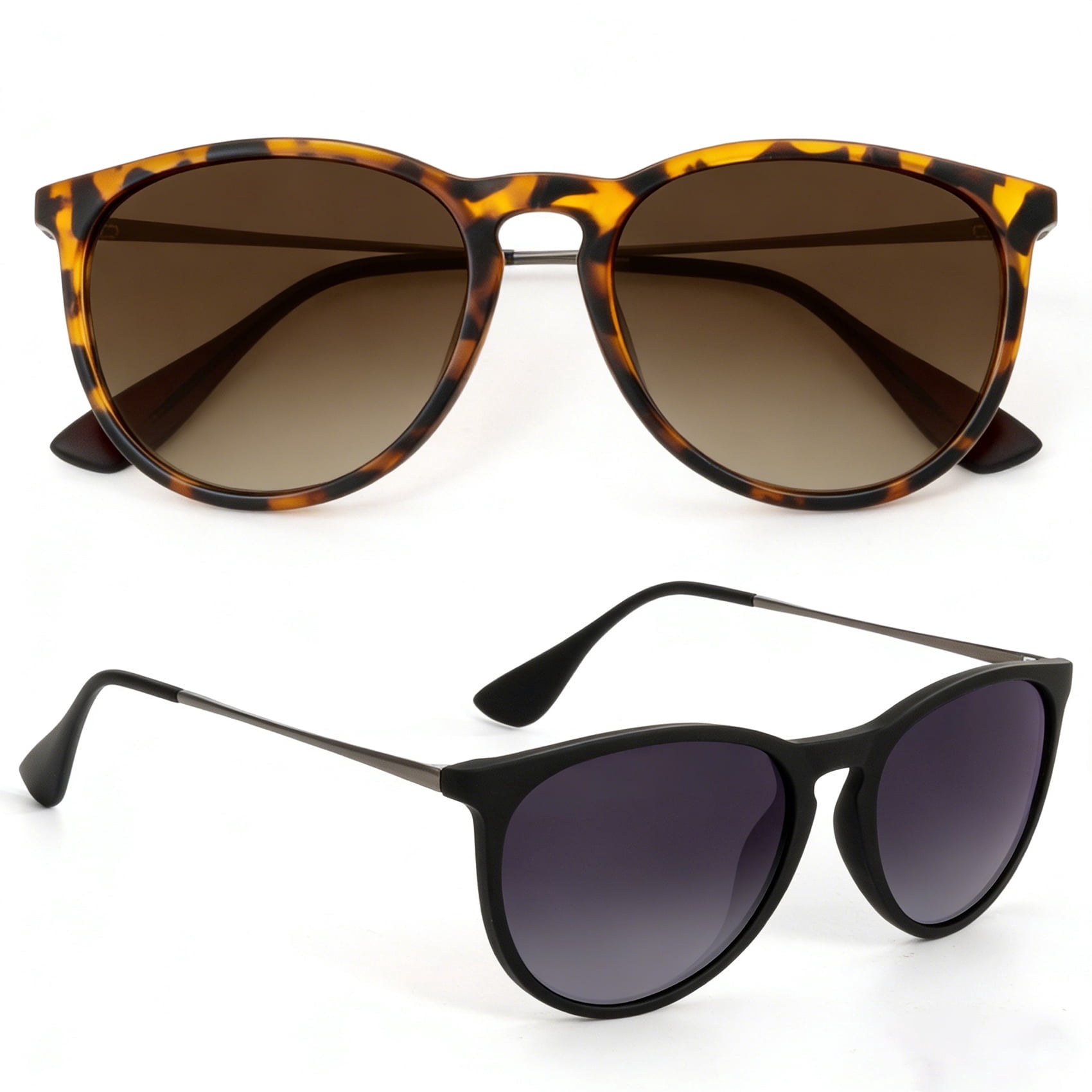 Betsey Johnson Round Sunglasses Leopard Brown Frame Black Lens SR1122 Betsey Johnson Brown Sunglasses for Women for sale | eBay main image 4
