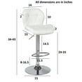thumbnail image 3 of ViscoLogic DREAM Swivel Leatherette Adjustable Hydraulic Bar Stools (Set of 2 Bar Stools), 3 of 4