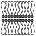 thumbnail image 1 of Cuerda elástica de bola, resistente y versátil, interior y exterior, amarre de lona, ​​organizar y asegurar, negro, paquete de 30, 1 of 5
