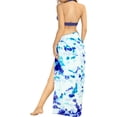 thumbnail image 4 of HAPPY BAY Women's Beachwear Cover-up Swimwear Sarong Pareo Summer Bikinis Pareos Coverups Vacation Long Beach Cover up Wraps One Size Blue, Tie Dye, 4 of 5