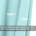 thumbnail image 5 of Curtainking Kitchen Curtains Waffle Textured Light Teal Tier Curtains 36x36 inch for Bathroom 2 Panels Rod Pocket Short Window Curtains, 5 of 7